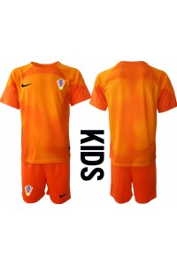 Kroatia Keeper Babyklær Borte Fotballdrakt til barn VM 2022 Korte ermer (+ Korte bukser)